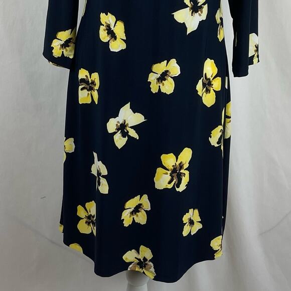 Tommy Hilfiger Black W Bold Floral Office To Date Night Dress NWOT Size 10 - Picture 4 of 14